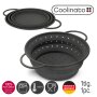 Coolinato Collapsible Silicone Strainer 16 cm Gray