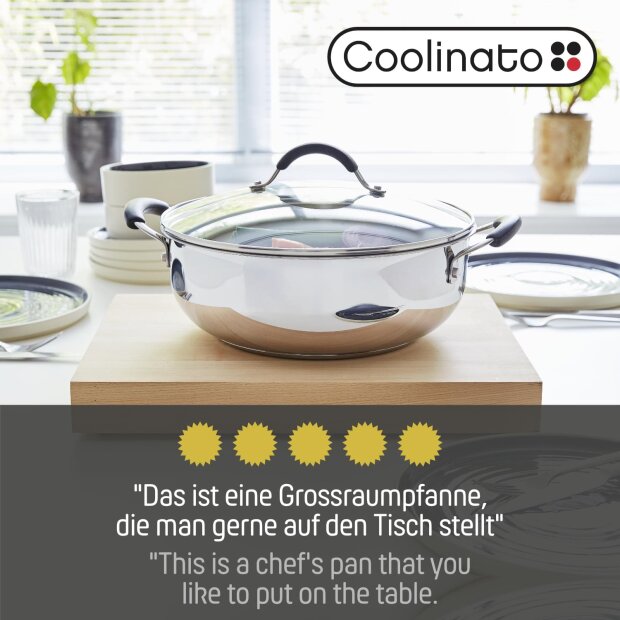 Coolinato Large Capacity Pan 28cm / 5.7l Stainless Steel – Uncoated