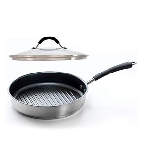 Coolinato 2-Piece Set Stainless Steel Grill Pan 26cm with...